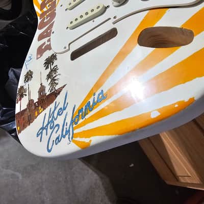 Custom Hand painted guitar Body-album cover art - one of a kind Stratocaster 2000's - Gloss image 2