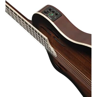 Ortega RTPDLX-ACA-L TourPlayer Series Solid Okoume Body Slim Neck Nylon 6-String Acoustic-Electric Guitar w/Gig Bag For Left Handed Player image 11