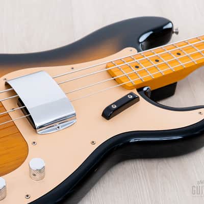 2000 Fender Precision Bass '57 Vintage Reissue PB57-70US Suburst Gold Guard w/ USA Pickup, Japan CIJ image 6