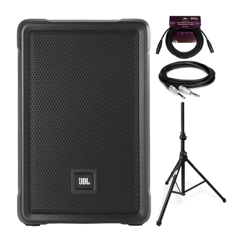 JBL IRX108BT Powered 8 Inch Portable Bluetooth Speaker Bundle image 1