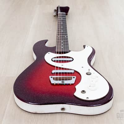1965 Silvertone 1457 Vintage Amp-in-Case Guitar & Tube Amp Set, Danelectro USA image 11