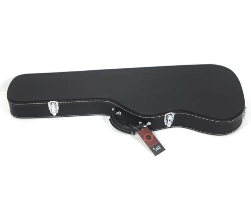 Black Strat • Tele • SG - Wood Guitar Case - With lock + handle image 1