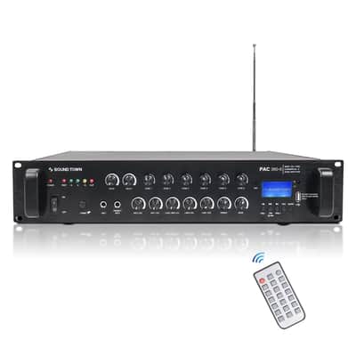 PAC360-6 | 360W 6-Zone 70V/100V Commercial Power Amplifier with Bluetooth, Aluminum, for Restaurants, Lounges, Bars, Pubs, Schools and Warehouses image 1