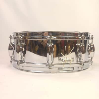 Slingerland 5x14"#142 10Lug Festival Chrome Steel Snare Drum Vintage 80s image 2