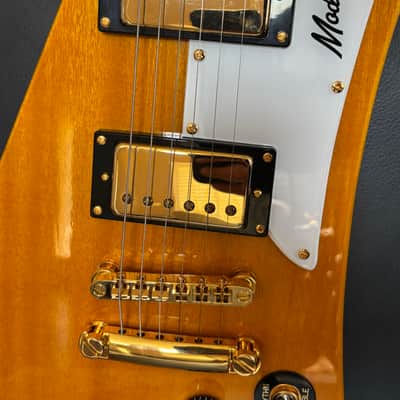 2000 Epiphone Moderne Limited Edition Korina Finish w/ Original Box – Made in Korea image 7