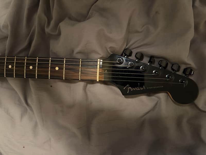 Limited Edition American Pro Stratocaster Neck, 22 Narrow Tall Frets, 9.5" Radius, Streaked Ebony and Black Headcap image 1