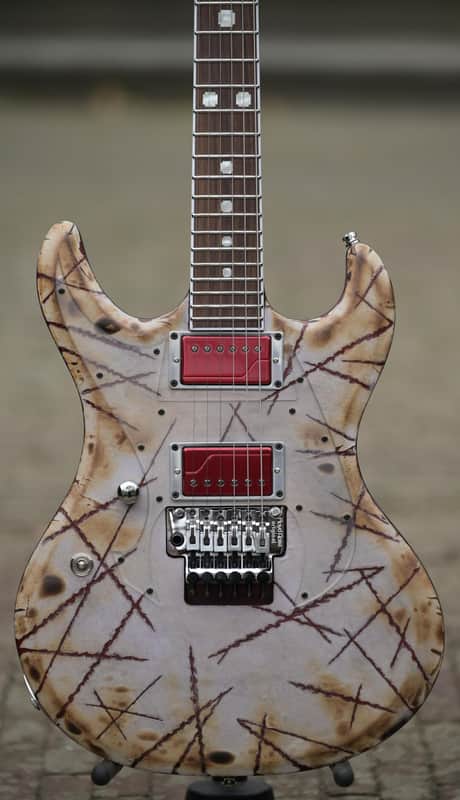 ESP E-II RZK-I Burnt Left Handed Signature - Distressed &amp; Burnt - Lefty(2) image 1