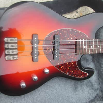 90's Hamer USA Cruise Jazz Bass 2 TEK Bridge - 3 Tone Sunburst W/ TKL HS Case..Exc Cond image 1