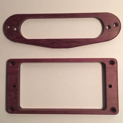 Guilford Purpleheart Flat H/S Humbucker Strat Pickup Ring Set-USA image 1