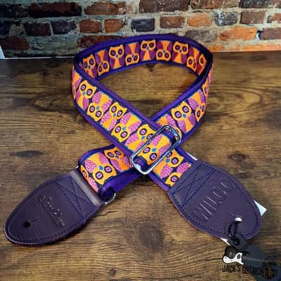 Souldier Wilco Signature Guitar Strap - Orange and Purple Owls