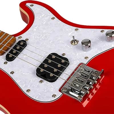 Flight Pathfinder Baritone Electric Ukulele - Red image 5