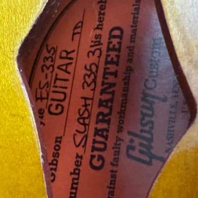 Gibson Slash '63 ES-335 Collector’s Edition 2024 - Vintage Sunburst image 12