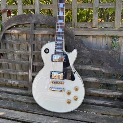 Blitz Les Paul Custom by Aria Pro II, 1992 Vintage White, Made in
