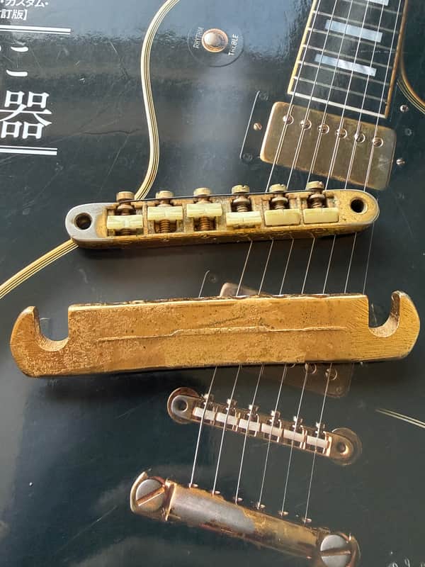 Original Gibson ABR-1 Bridge Patent Number & Tailpiece – Correct for 1968 Les Paul Custom / Early 1969 – 50s Tooling image 1