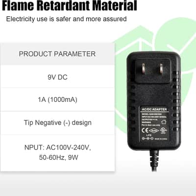 9V Pedal Power Supply Adapter with 5 Way Daisy Chain Cables Fit for 9V DC 1A (1000mA) Negative Tip Guitar Effect Pedal image 2
