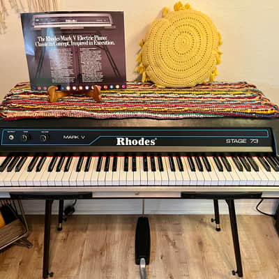 Rhodes Mark V Stage 73 73-Key Electric Piano 1984 Black image 15