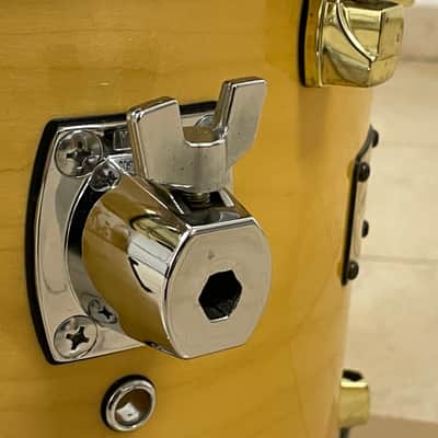 Yamaha Maple custom gold lugs 14x12 tom Blonde natural image 3