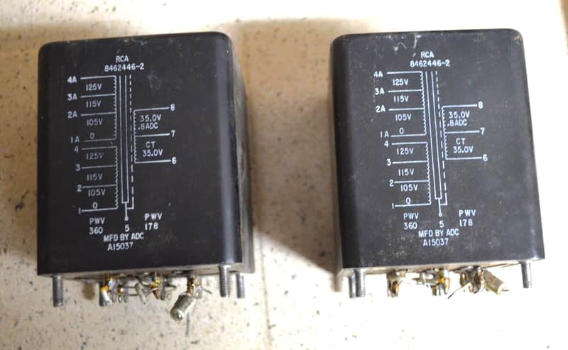 RCA RCA 8462446-2 Transformers (2) 60s? Made by ADC image 1
