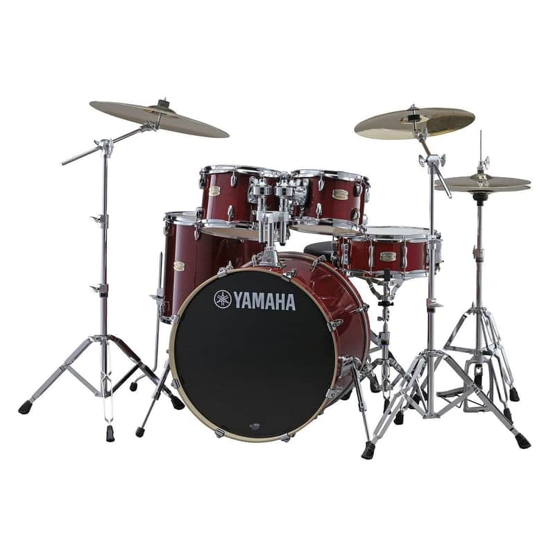 Yamaha Stage Custom Birch 5pc Drum Set w/22BD & 780 Hardware Cranberry Red image 1