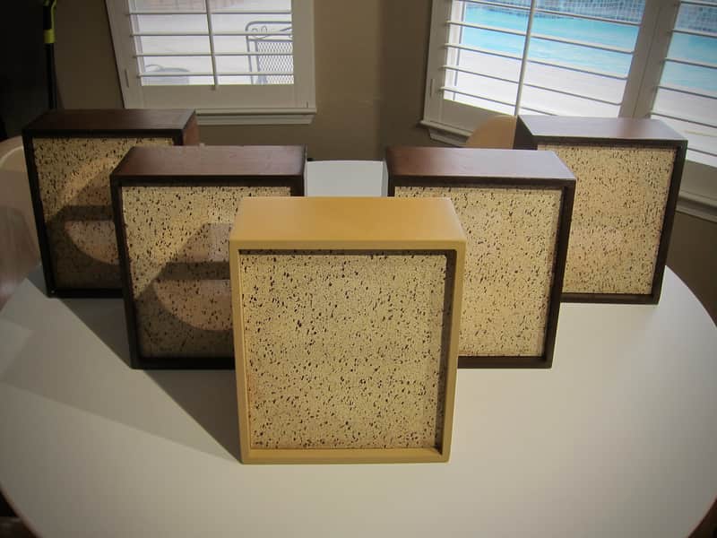 JENCO Speaker Cabinet 8" Vintage NOS Empty Cabinet Only Circa-1950s-1960s-Brown with Splatter Grill Cloth image 1