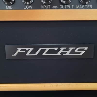 Fuchs - ODS - 100 Watt - Natural Wood Head with Matching Wood 1x12 Cab with OEM EVM12L.  Includes amp flight case, original amp/speaker cab vinyl covers and original foot switch. image 3