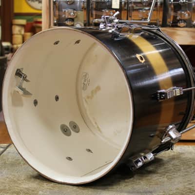 1960s Ludwig 14x14 Club Date Floor Tom in Black and Gold Duco image 7