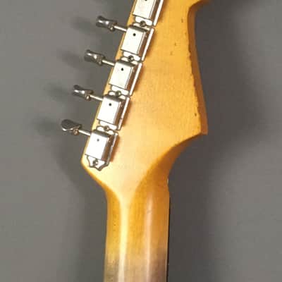 LEFTY! Boutique Custom Relic ST59 High-End Musikraft Vintage Burgundy Mist Nitrocellulose Lacquer Left 7.3 lb HSC image 7