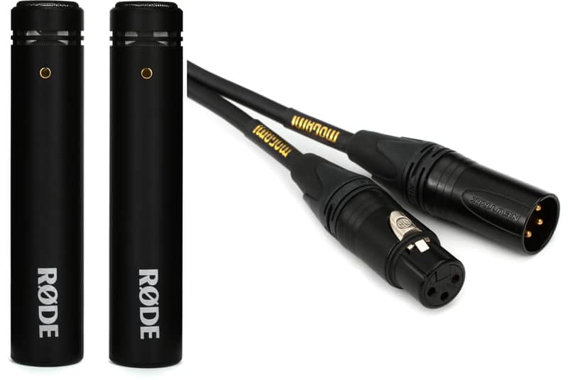 Rode M5 Small-diaphragm Condenser Microphone - Matched Pair  Bundle with Mogami Gold Studio Microphone Cable - 10 foot image 1
