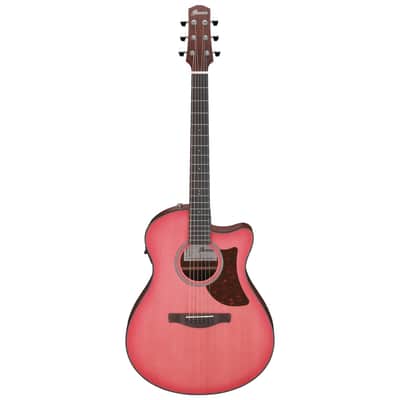Ibanez AAM50CE Advanced Acoustic Auditorium Acoustic-electric Guitar - Coral Red Burst image 2