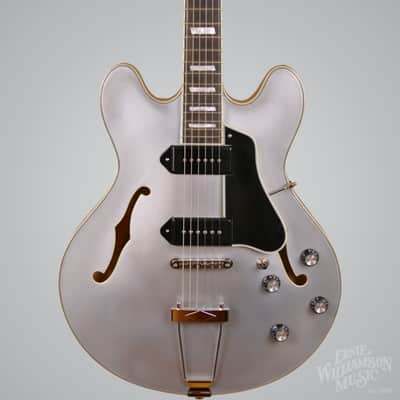 Eastman T64 Trapeze Hollowbody Electric Guitar - Iced Blue Metallic image 4