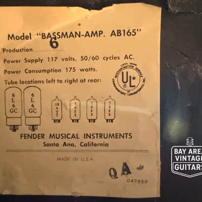 1967 Fender Bassman Head and Ex-Avengers Greg Ingraham Cabinet - Epic Tone! image 7