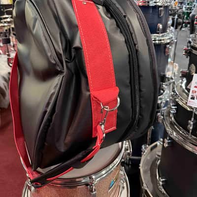 ~NEW!~ Bentley's Drum Shop Custom 8x14 Snare Drum Bag with Rossa Corsa Red Rugged Straps (Made in the USA!) image 2
