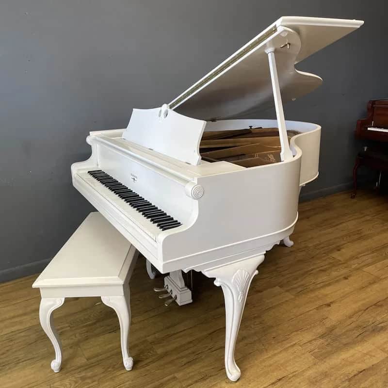 White Baby Grand Piano | Hardman Queen Anne Art-Case Designer image 1