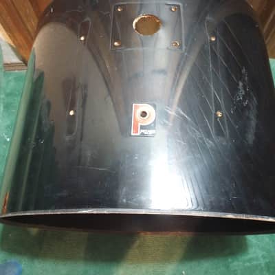 Premier 22"(diameter)x16"(depth) Bass Drum Shell 1980's - Black Wrap image 1