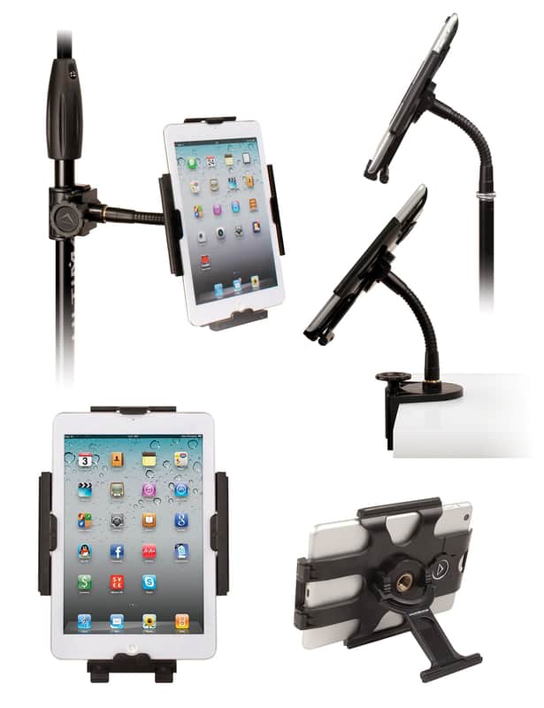 Ultimate Support HYP50 5-In-1 Professional iPad mini Stand with Mic Stand Pole Clamp image 1
