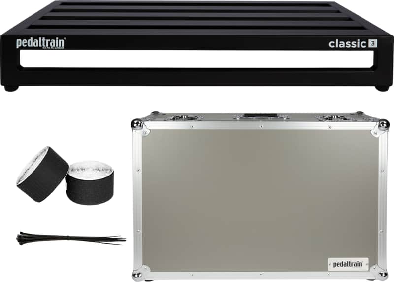 Pedaltrain Classic 3 Pedalboard, 24" x 16" w/ Tour Case, Black image 1