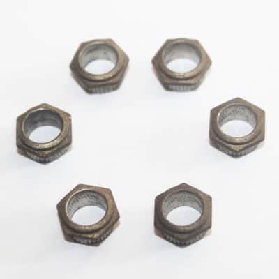 Vintage 1949 Gibson Kluson Hexagon ferrules Hex Bushing Set 1940's 1950's image 5