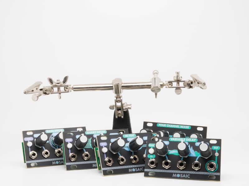 Mosaic 1U Drum Kit incl. Mixer, Delay and Reverb - Black image 1