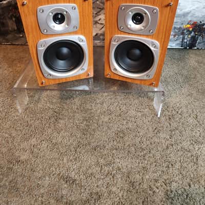 TEAC TEAC LS-MC90  compact, 2-way  bookshelf speakers 90s  - Glossy faux-wood brown image 3