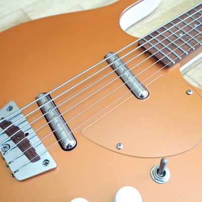Jerry Jones Neptune Longhorn Baritone Six String Electric Bass 6 Copper w/ ohsc image 9