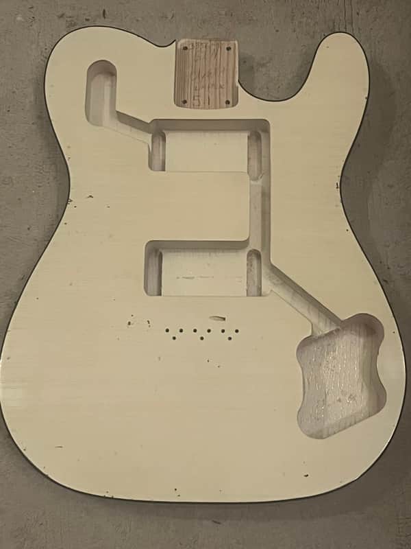 Guitar Mill T Style Body Aged Olympic White image 1