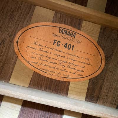 1970s Yamaha FG-401 Acoustic Dreadnought Guitar MIJ Orange Label Nippon Factory w/ HSC martin guild image 17