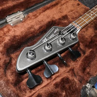 Peavey Dyna-Bass Gray Metallic Bass Guitar USA Kahler Tremolo Original Case image 2