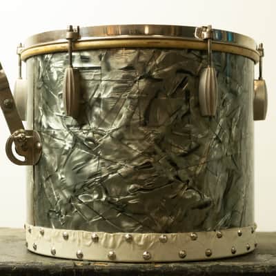 1940s Slingerland 12x14 Black Diamond Pearl Radio King Tom image 1