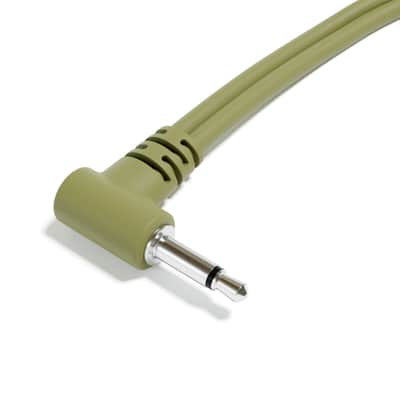ExcelValley [Army Green] 5-Pack - Right Angle Mono Splitter Y Patch Cables - TS 3.5mm 1/8" Eurorack Synth Synthesizer image 3