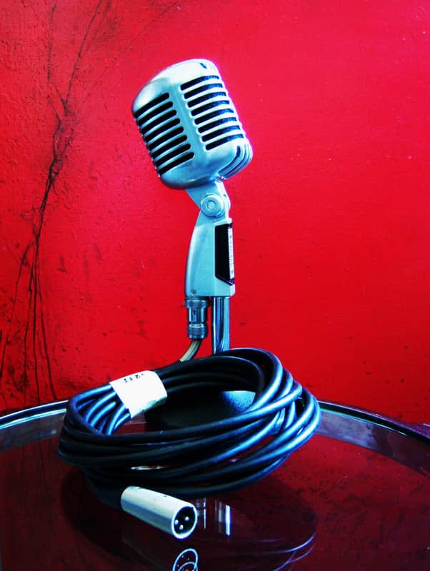 Vintage 1960's Shure 55S Unidyne dynamic cardioid microphone Multi Z w cable Elvis 55 55SW 556S image 1