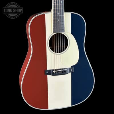Used Martin Custom Shop Dread Red/White/Blue Sitka/ EIR w/case TSU24307 image 4