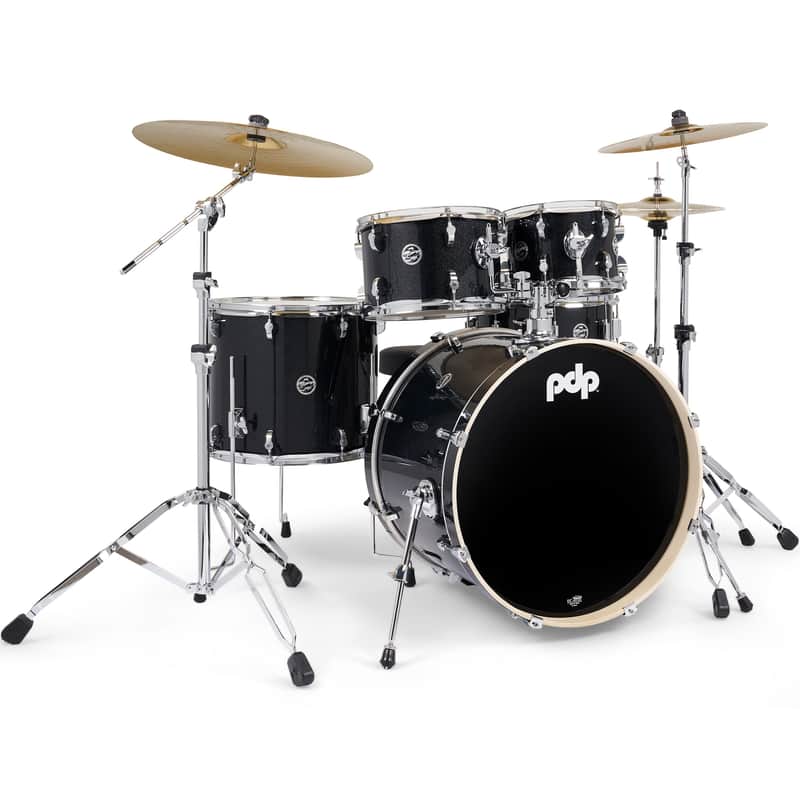 Pacific Drums & Percussion Mainstage 5-Piece Drum Kit - Black Sparkle image 1