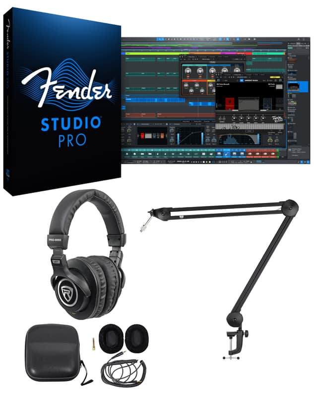 PreSonus Studio One Pro 7 DAW Recording Music Studio Software+Headphones+Boom image 1