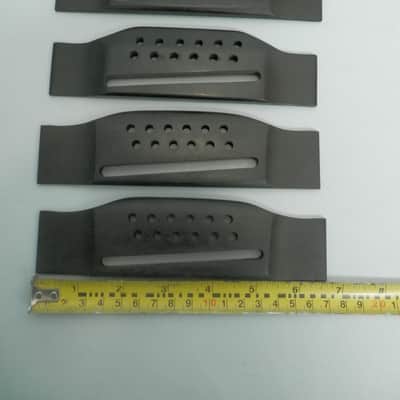 Generic Acoustic 12-string guitar bridge Lot of 4 Slotted bridges new old stock image 1